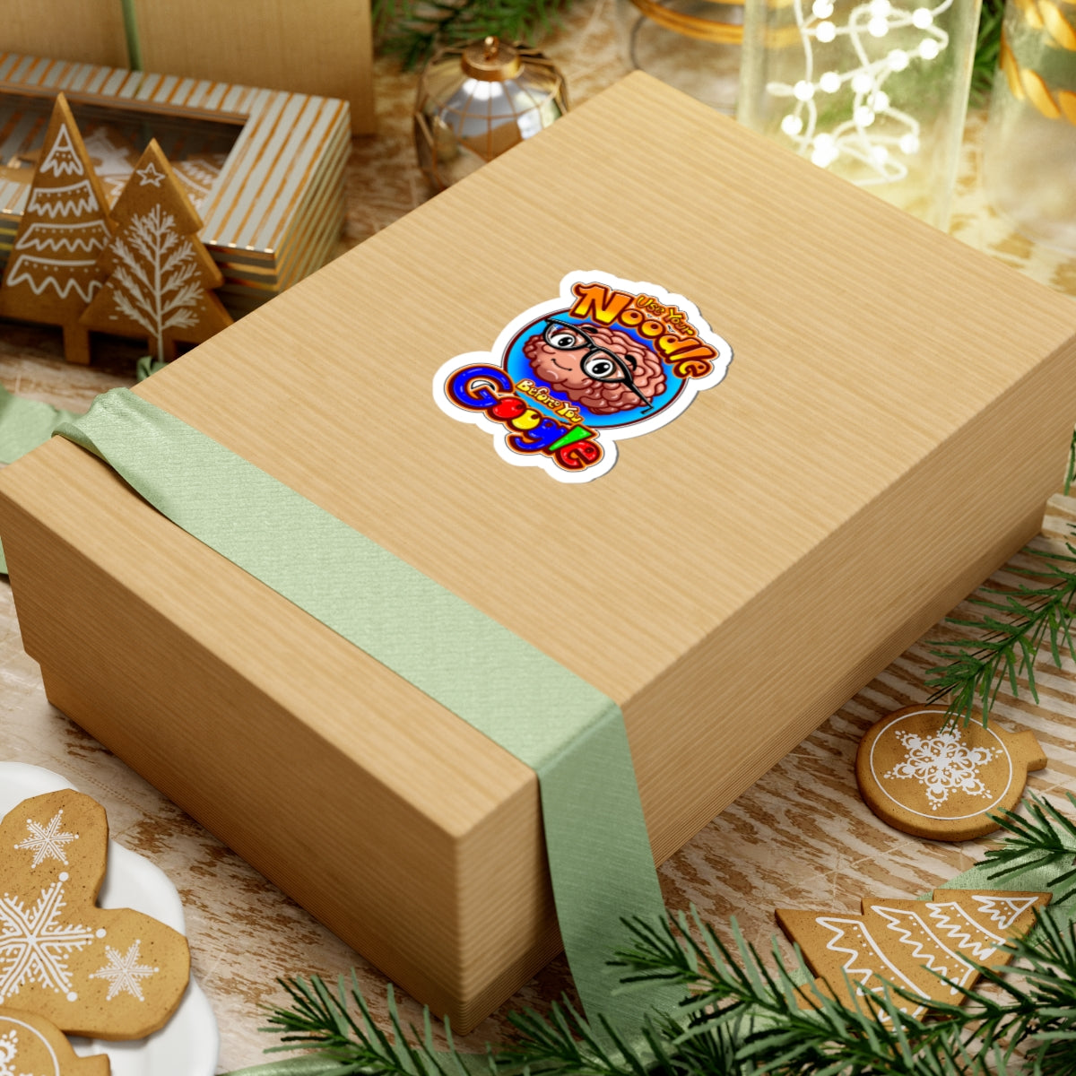 Use Your Noodle Before You Google — Kiss-Cut Sticker