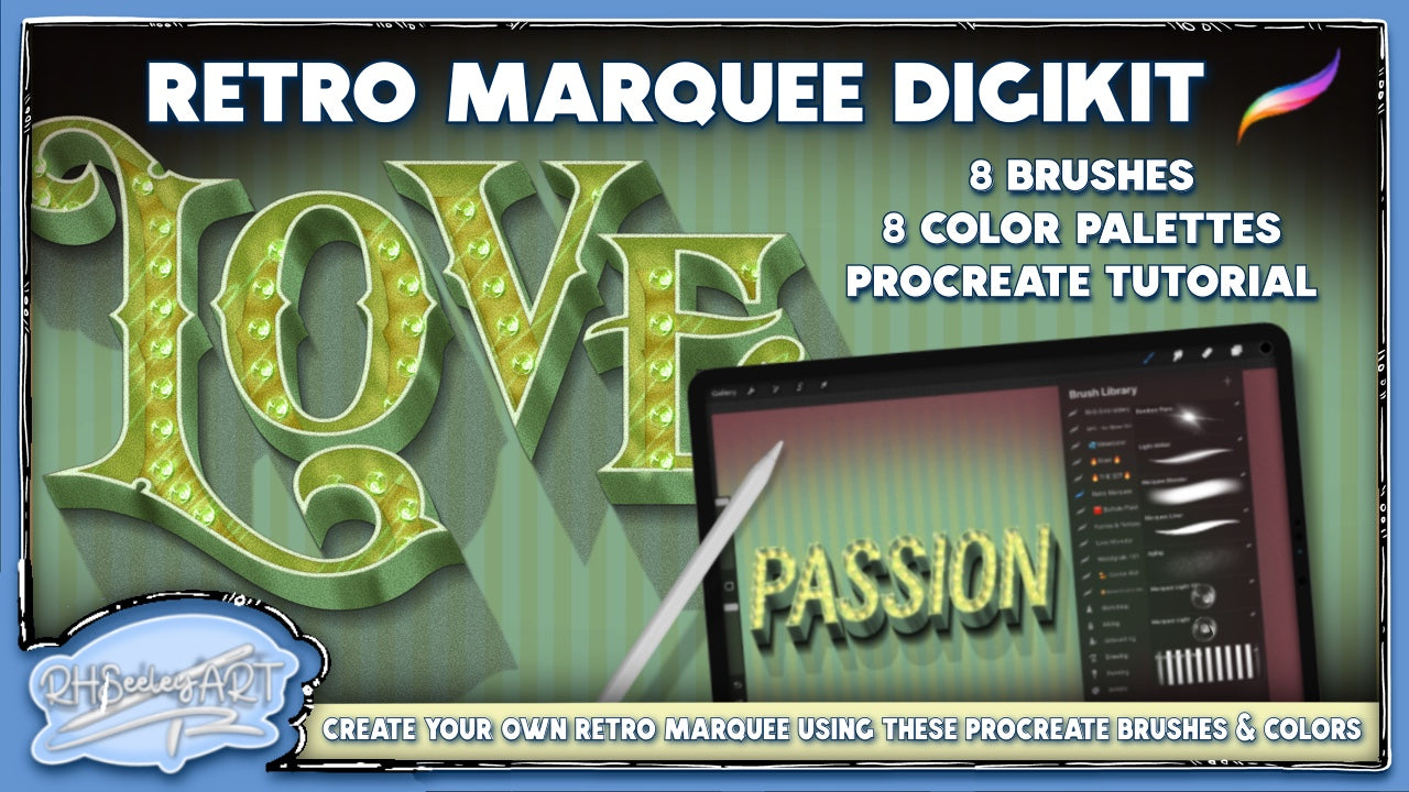Retro Marquee - Full Tutorial - Procreate