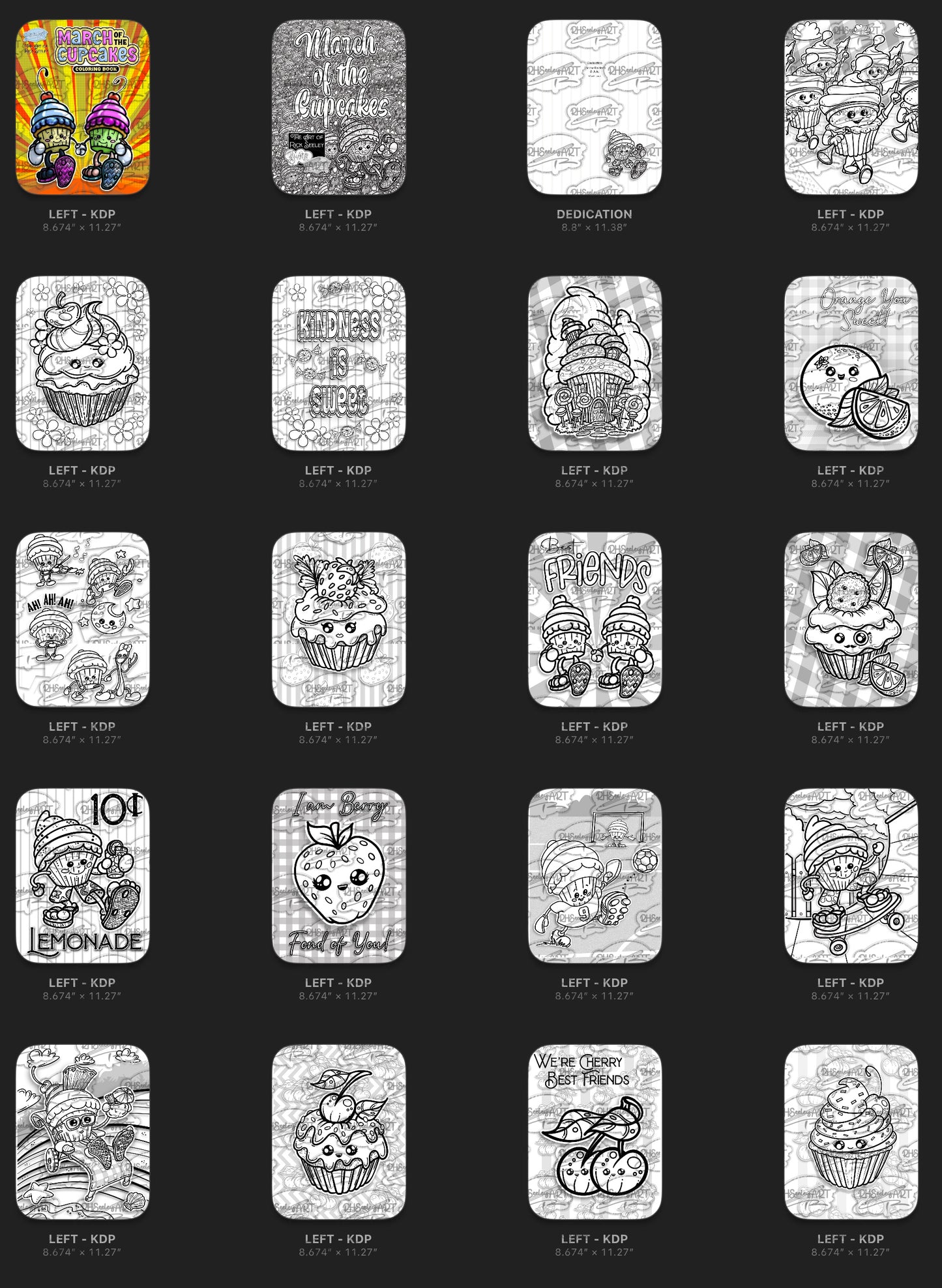 March of the Cupcakes - Digital Coloring Book