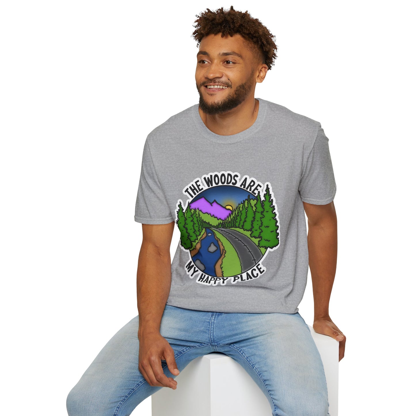 Woods are my happy place Unisex Tee