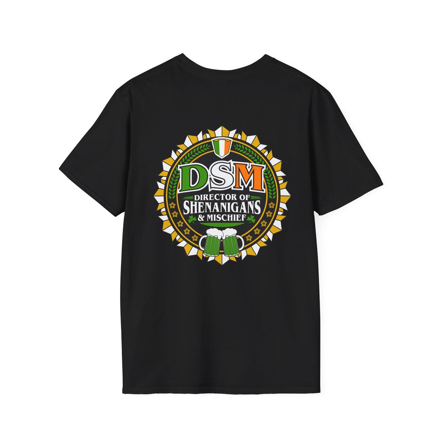 DSM "Director of Shenanigans & Mischief" T-Shirt — St. Patrick’s Day Irish Pub Tee