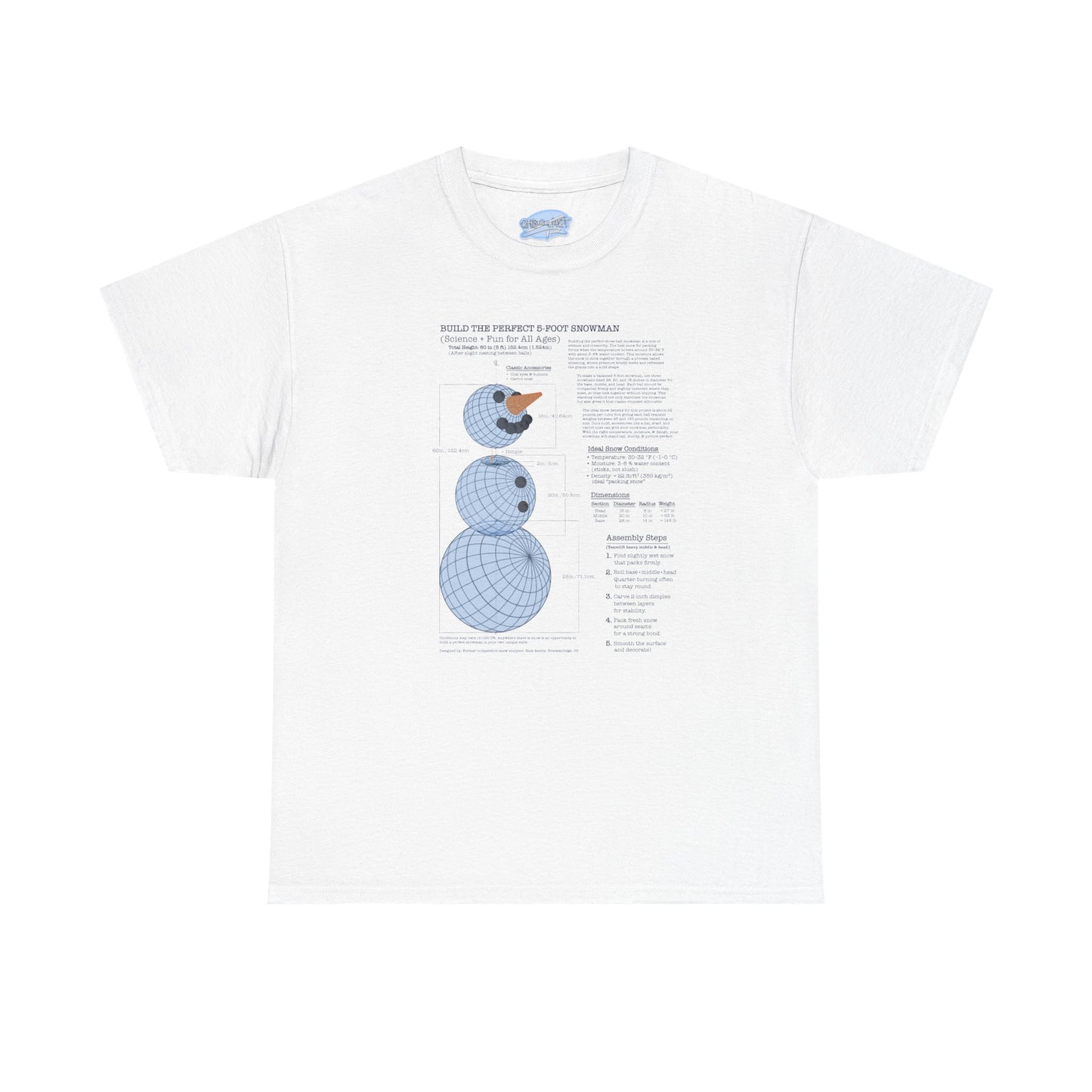 How to Build the Perfect Snowman - Scientific + Fun Diagram