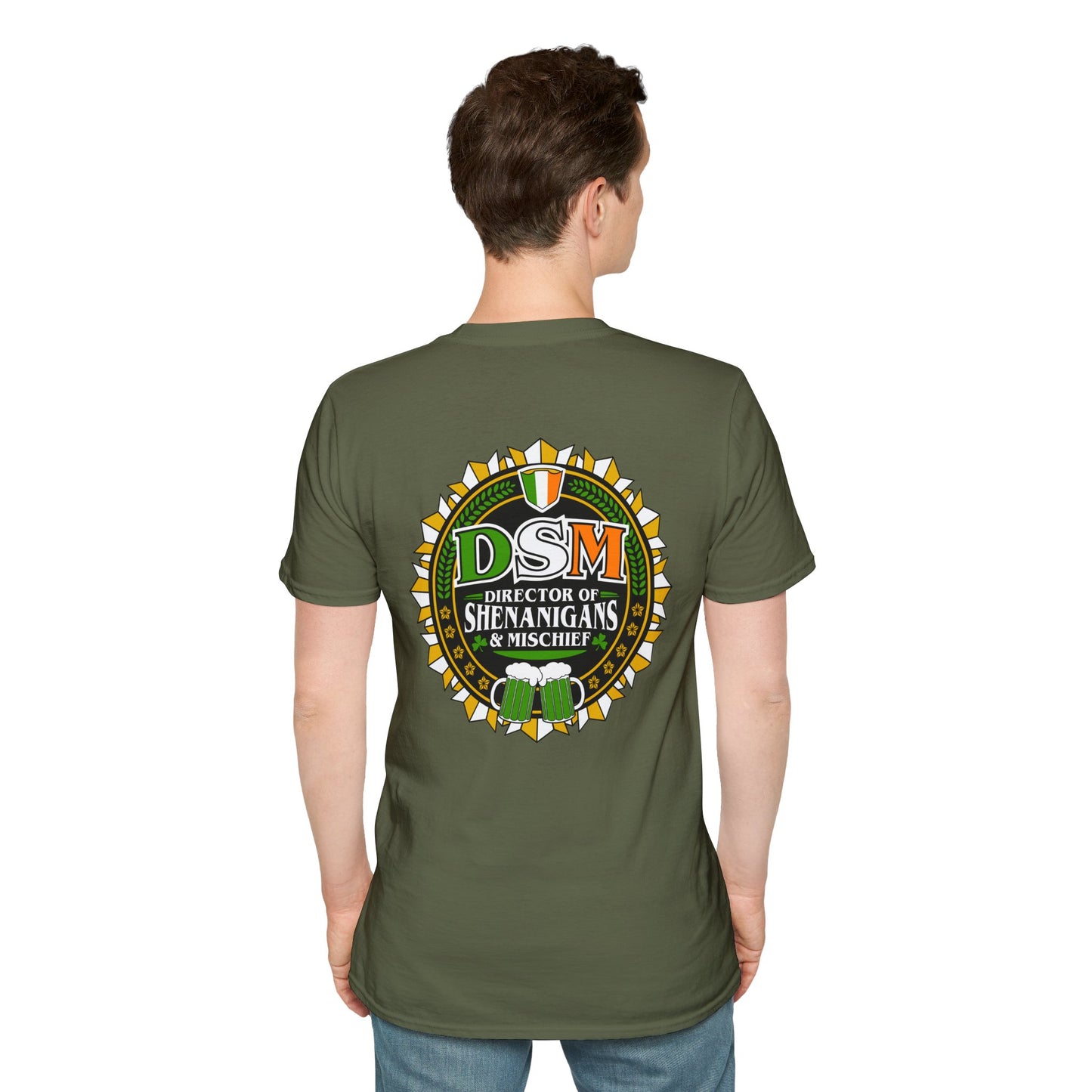 DSM "Director of Shenanigans & Mischief" T-Shirt — St. Patrick’s Day Irish Pub Tee