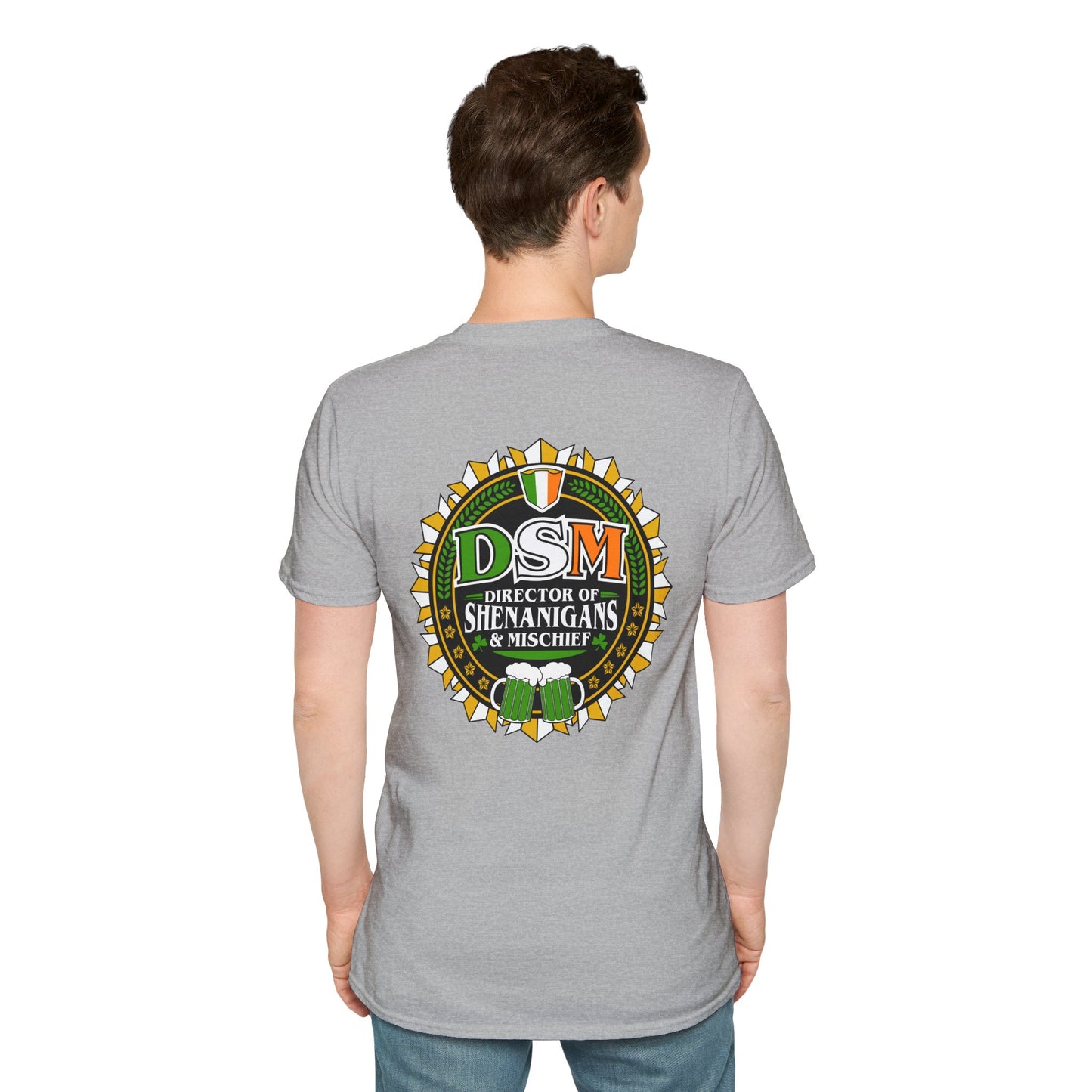 DSM "Director of Shenanigans & Mischief" T-Shirt — St. Patrick’s Day Irish Pub Tee