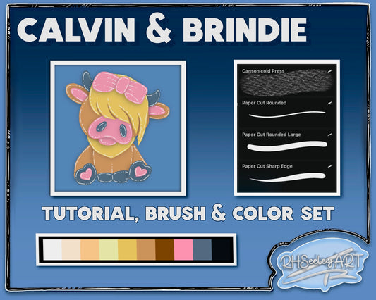 Calvin & Brindle Brush set & color palette