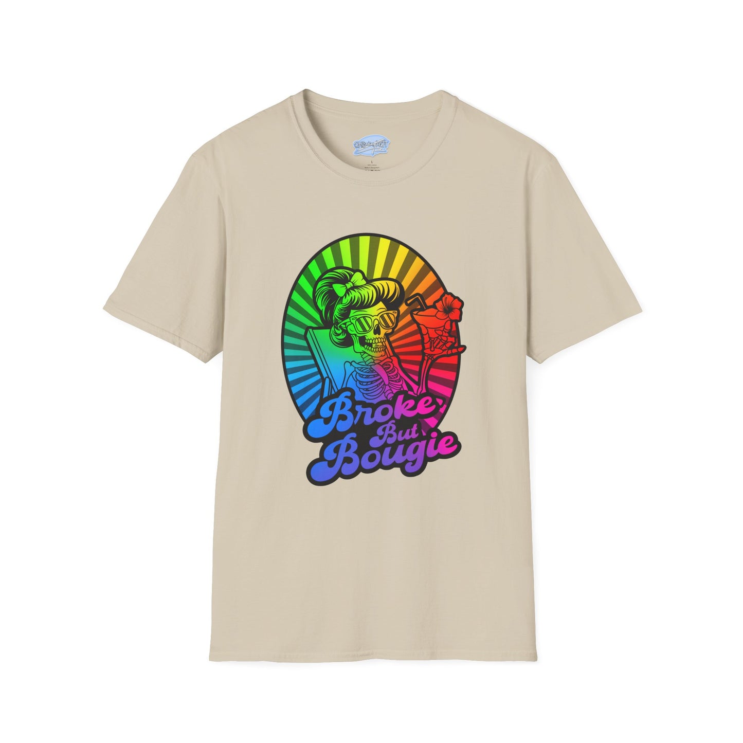 Broke But Bougie Rainbow Graphic T-Shirt