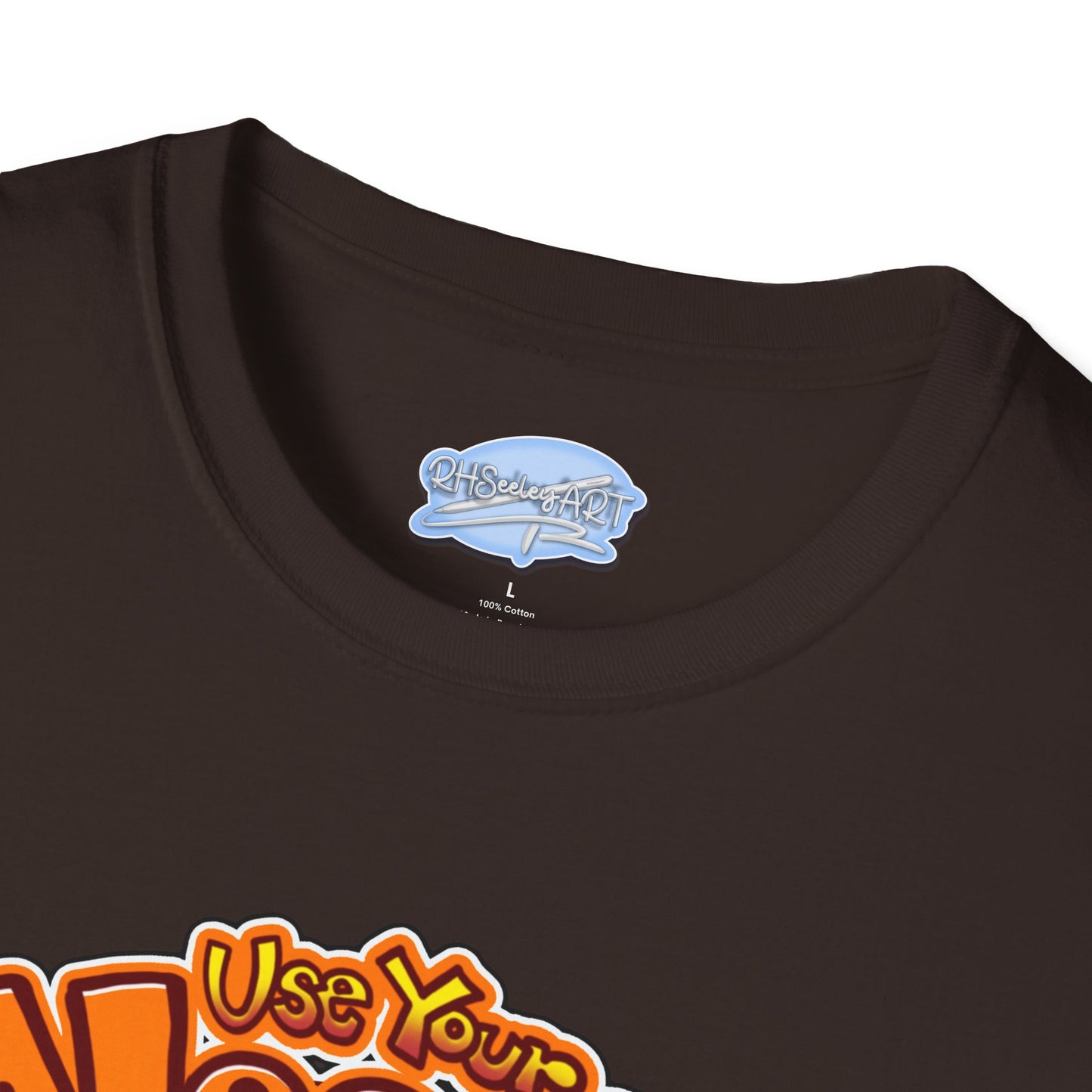 Funny Brain Cartoon T-Shirt — "Use Your Noodle Before You Google"