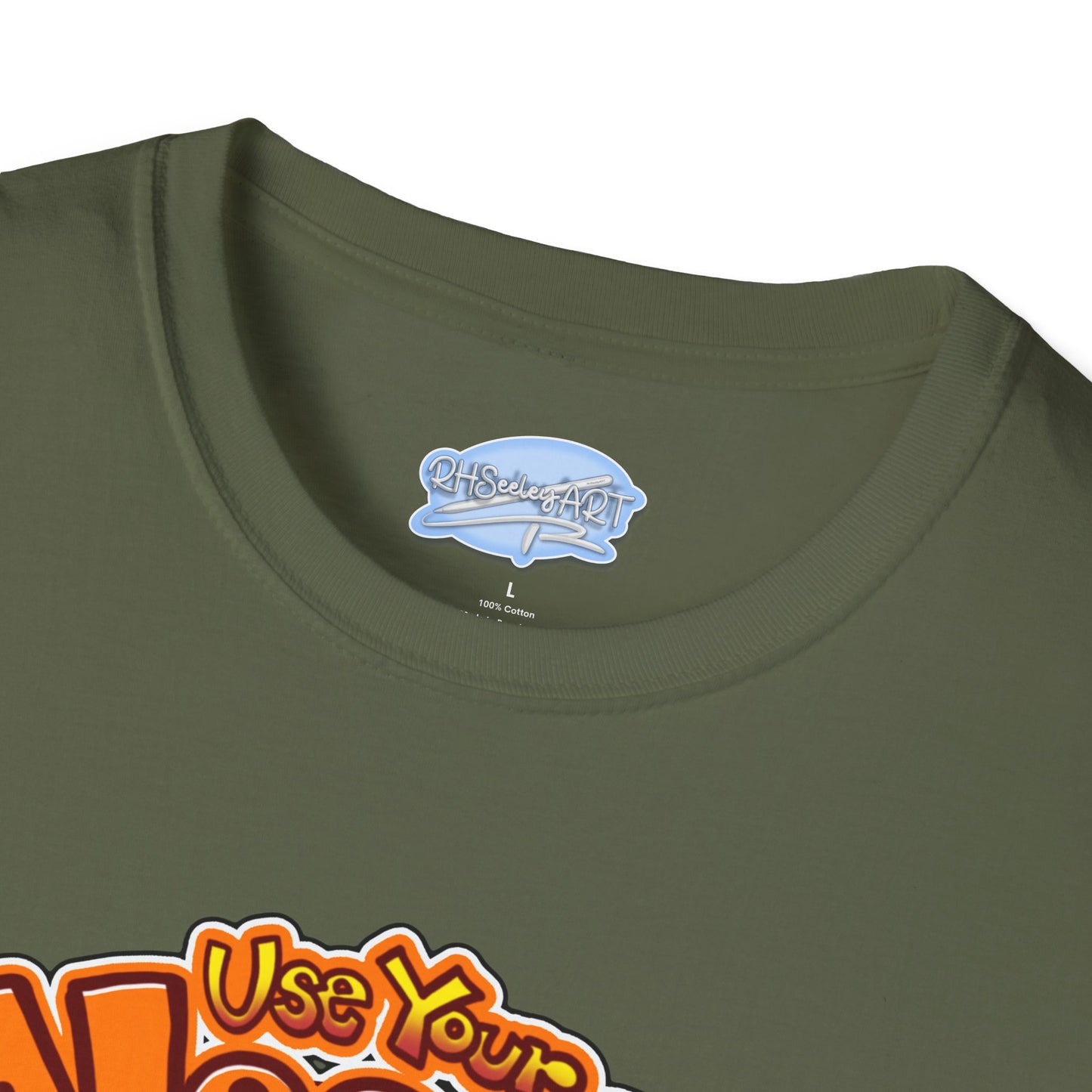 Funny Brain Cartoon T-Shirt — "Use Your Noodle Before You Google"
