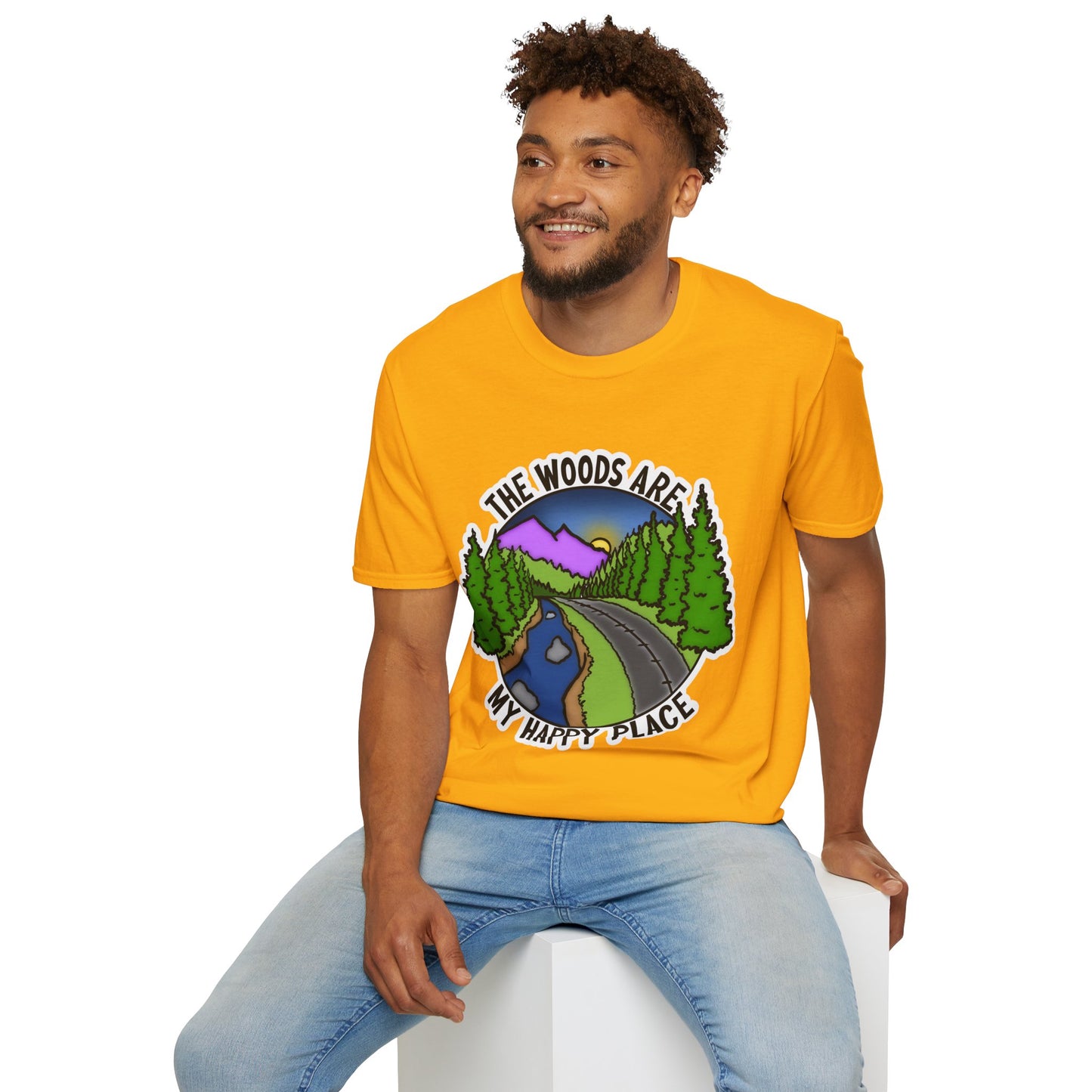 Woods are my happy place Unisex Tee