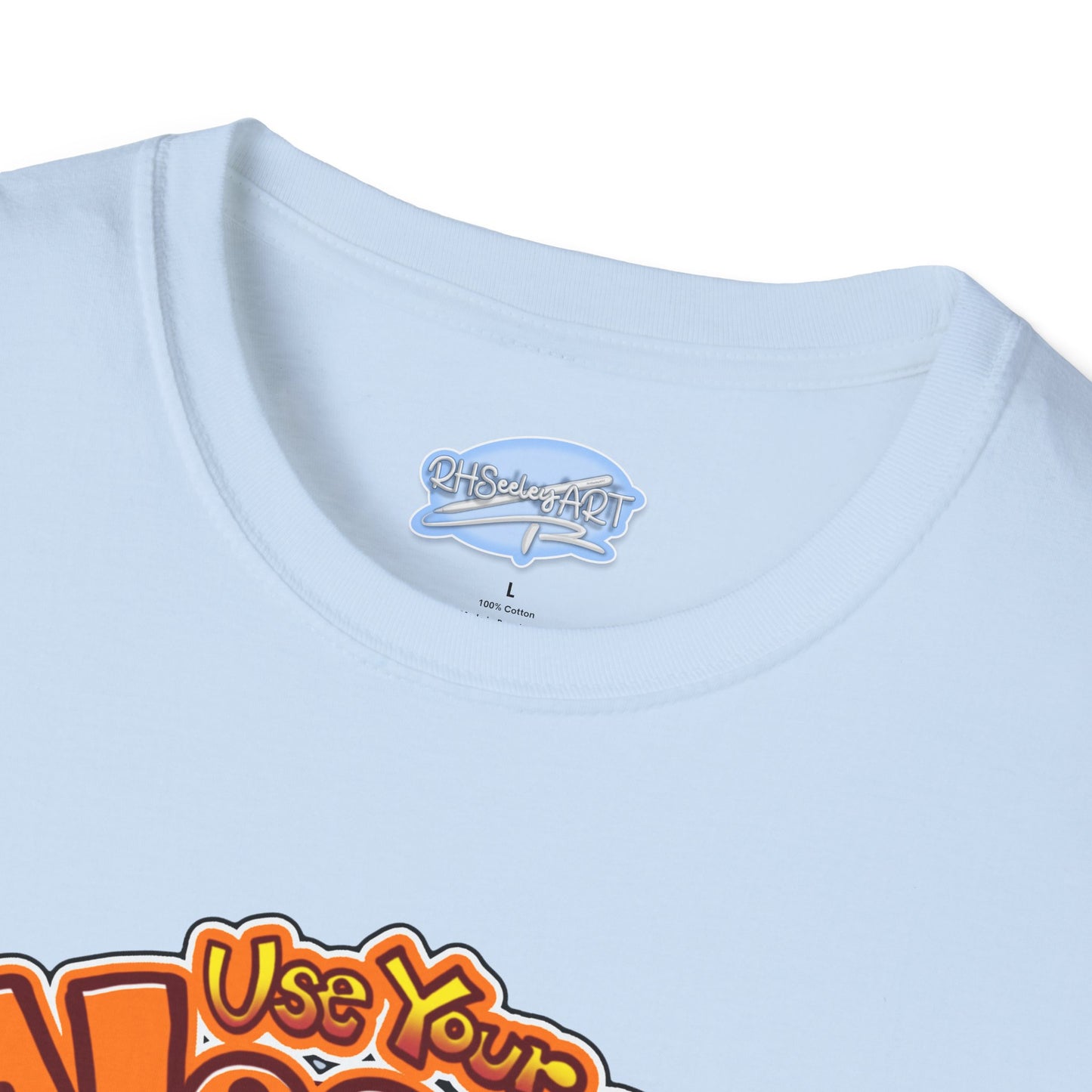 Funny Brain Cartoon T-Shirt — "Use Your Noodle Before You Google"