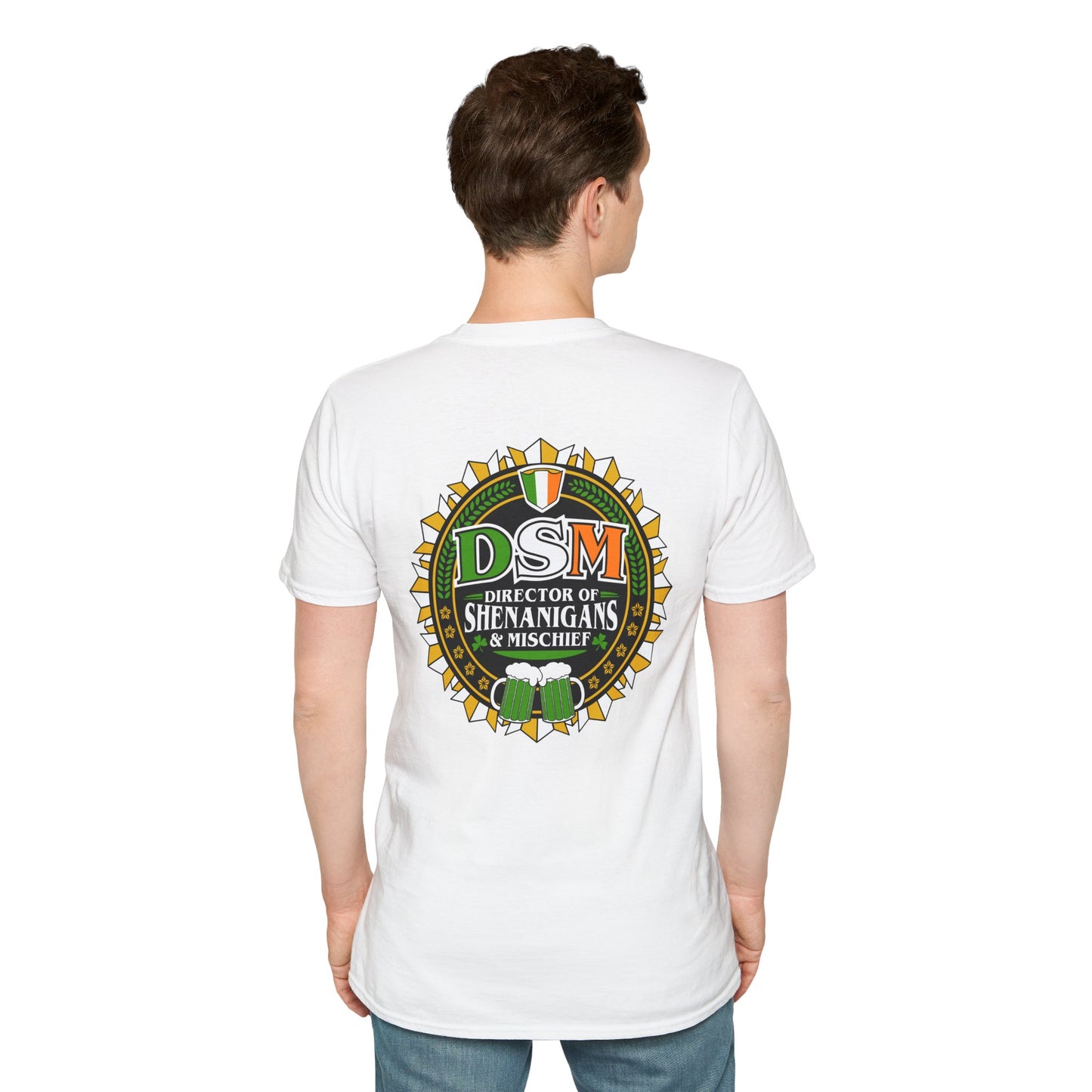 DSM "Director of Shenanigans & Mischief" T-Shirt — St. Patrick’s Day Irish Pub Tee