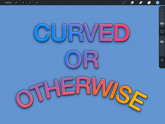 How to Curve Words in Procreate-Full Tutorial