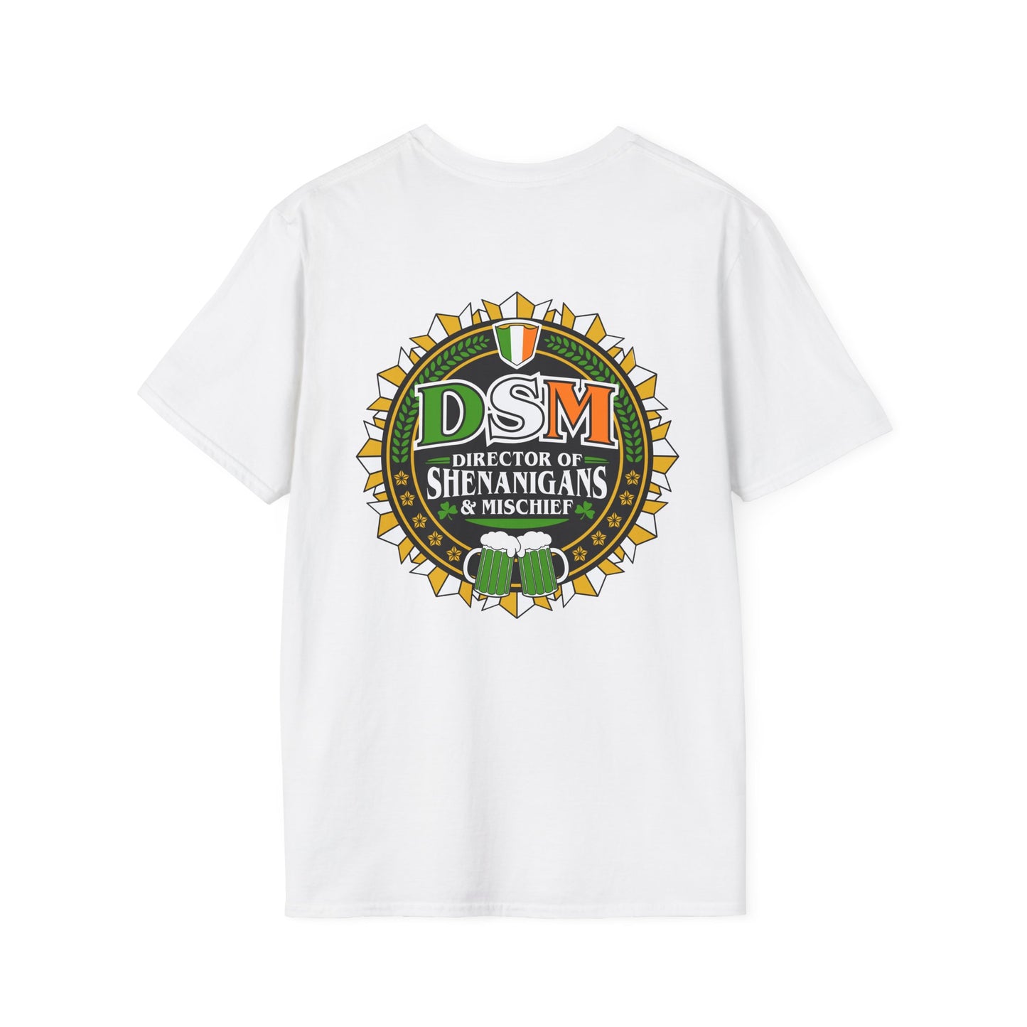 DSM "Director of Shenanigans & Mischief" T-Shirt — St. Patrick’s Day Irish Pub Tee