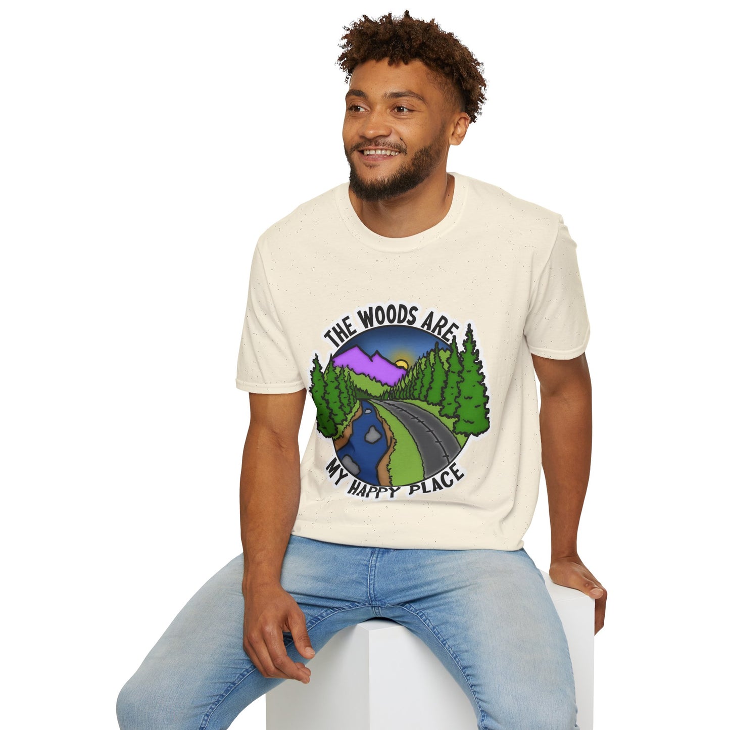 Woods are my happy place Unisex Tee