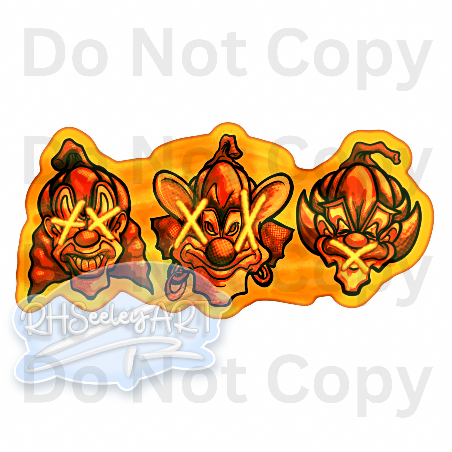 Fire Clown Trio PNG