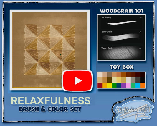 Relaxfulness Tutorial plus brush set & color swatches