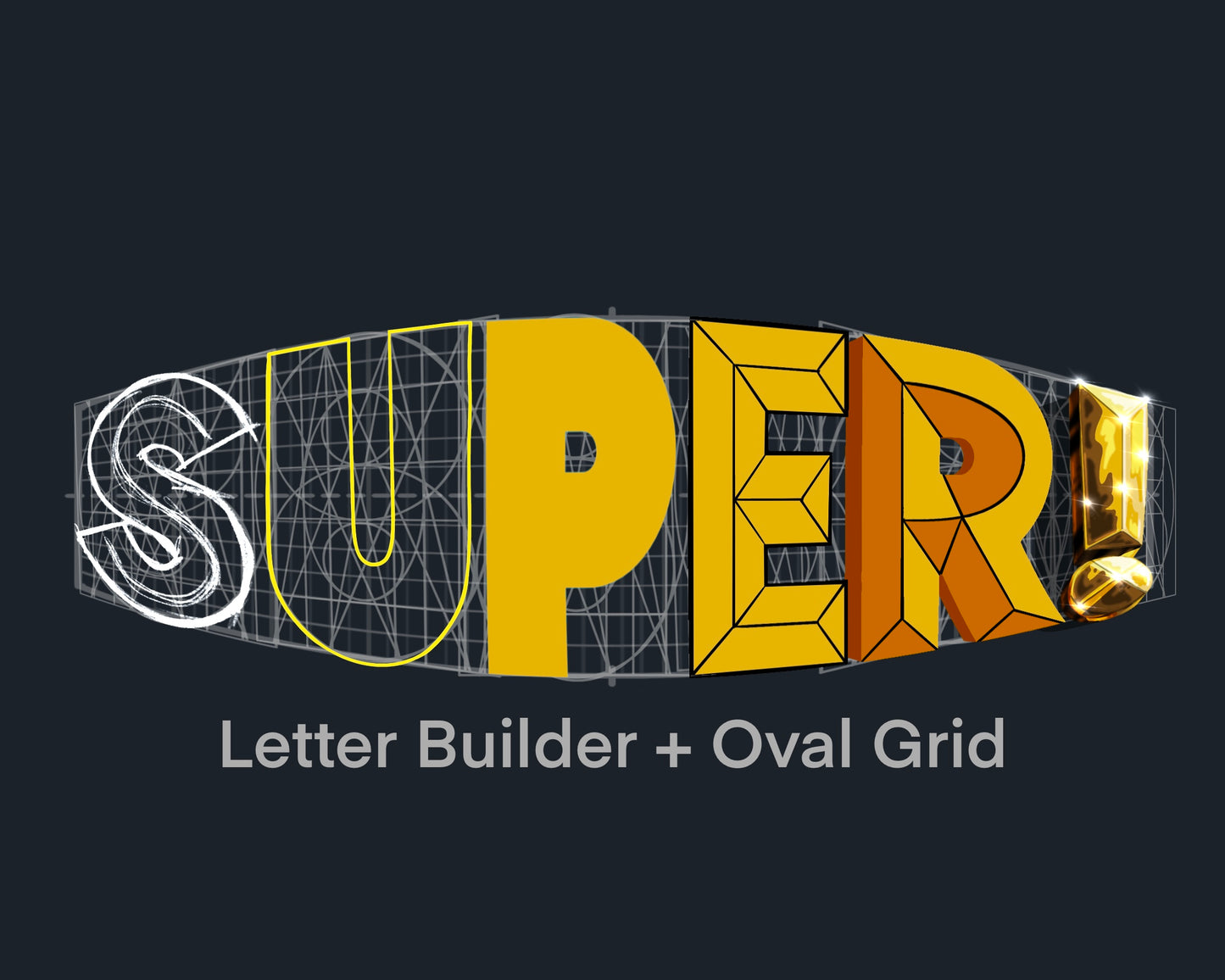 Letter Grids 1 - Procreate brush set