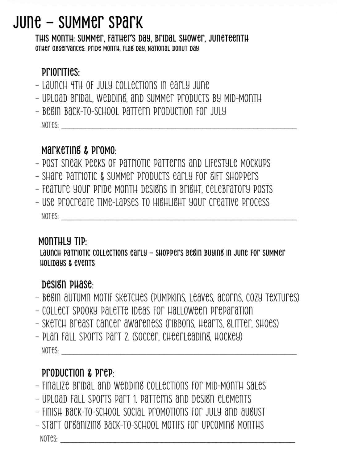The Crafter's Monthly Planning Guide