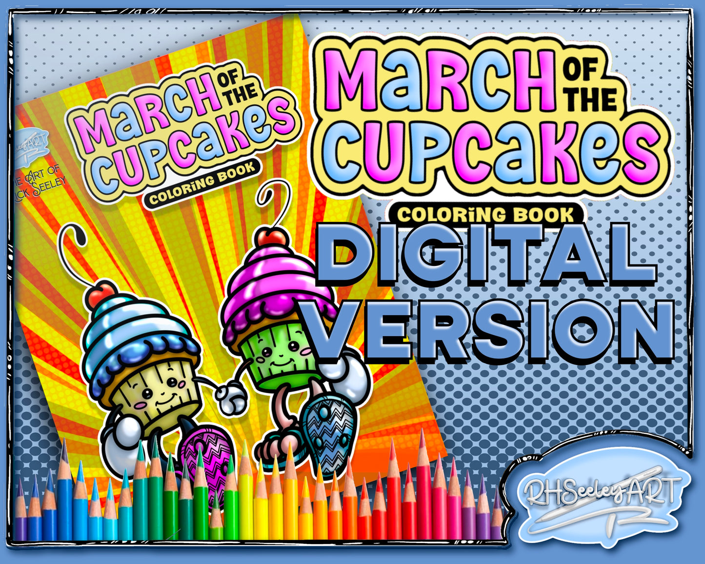 March of the Cupcakes - Digital Coloring Book