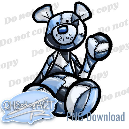 Patchwork Bear PNG