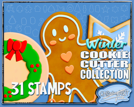 Winter Cookie Cutter Stamps for Procreate