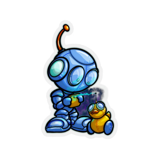 Robot & Rubber Duck Kiss-Cut Stickers